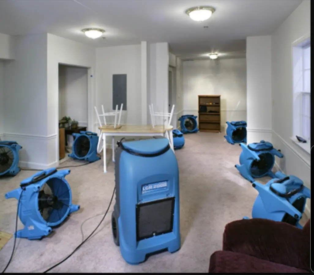 Air movers and dehumidifier setup for Water Extraction & Removal in Salida del Sol Estates